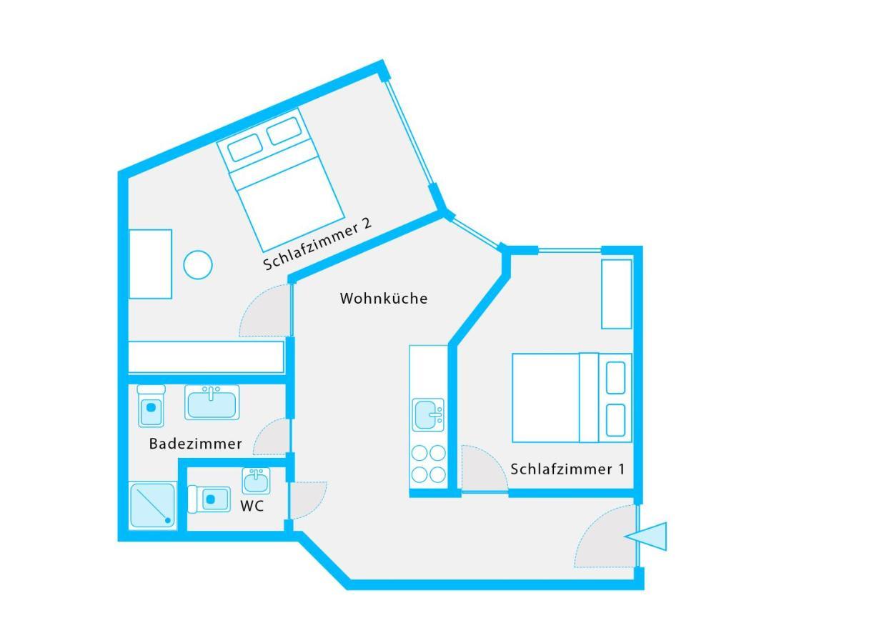 The Mierendorf Hinterhaus, 2 Bed Up To 4 People Berlijn